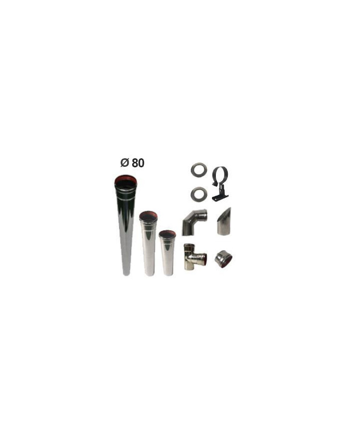 KIT PELLET CHIMENEA MURO UNICLIMA 80 MM
